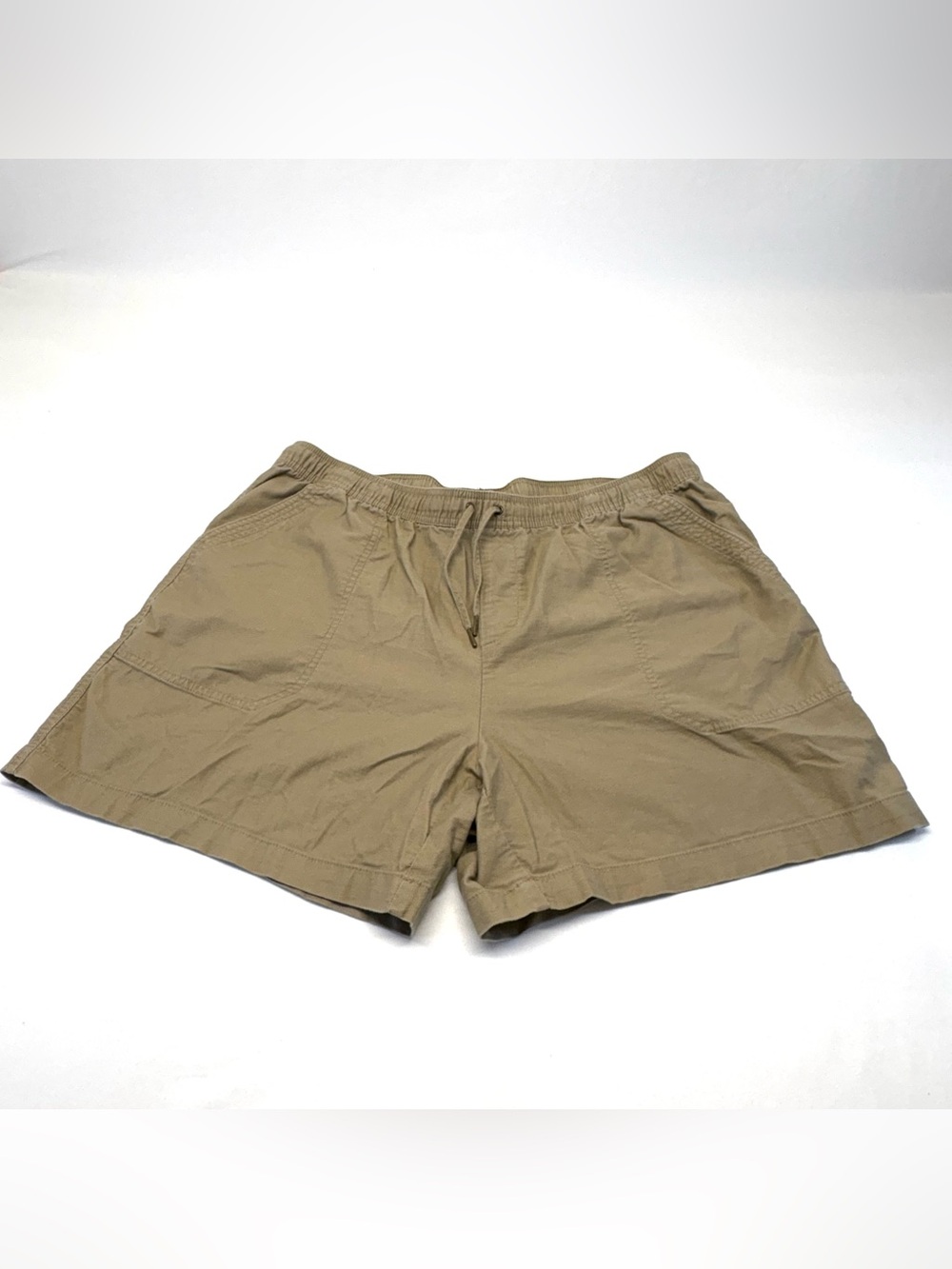 Tahari Khaki Drawstring Athletic Women's Shorts XL
